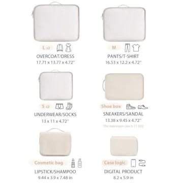 DIMJ 8-Piece Packing Cubes for Organized Travel