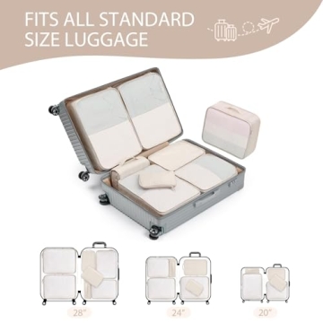 DIMJ 8-Piece Packing Cubes for Organized Travel