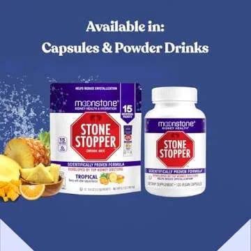 Stone Stopper Capsules, Kidney Stone Prevention, Calcium Oxalate Protector, Alkali Citrate Support Supplement, Developed by Urologists to Support Kidney Health, 30 Day Supply (120 Count)