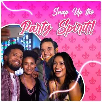 33" Pink Metallic Bead Necklace Bulk - 72 Pack