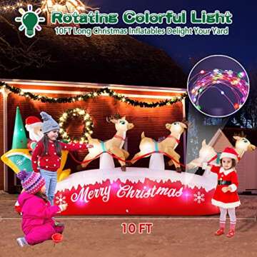 Danxilu Christmas Inflatables Outdoor Decorations- Inflatable Santa/Snowman Built-in Colorful LED Lights Yard Decorations Blow Up Décor for Xmas Holiday Garden Lawn Patio