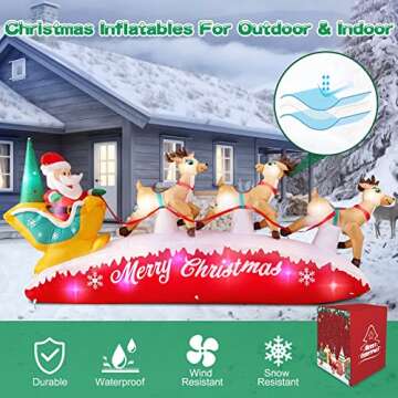 Danxilu Christmas Inflatables Outdoor Decorations- Inflatable Santa/Snowman Built-in Colorful LED Lights Yard Decorations Blow Up Décor for Xmas Holiday Garden Lawn Patio