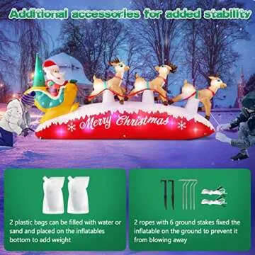 Danxilu Christmas Inflatables Outdoor Decorations- Inflatable Santa/Snowman Built-in Colorful LED Lights Yard Decorations Blow Up Décor for Xmas Holiday Garden Lawn Patio