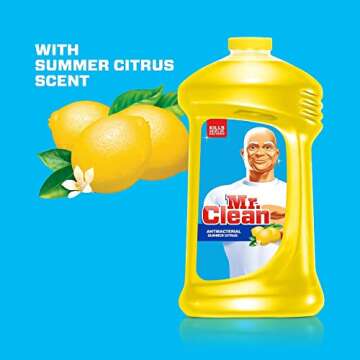Mr. Clean Antibacterial Cleaner, Summer Citrus Scent, 128 Oz