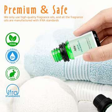 Summer Essential Oils for Diffusers for Home, MitFlor Fragrance Oil Set, Soap & Candle Making Scents, 6x10ml with Ocean, Midsummer Night, Pineapple and More, Aromatherapy Perfume Oil Gift Set