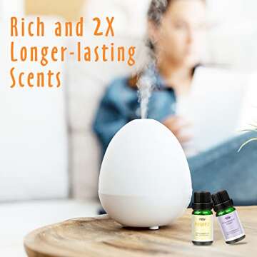 Summer Essential Oils for Diffusers for Home, MitFlor Fragrance Oil Set, Soap & Candle Making Scents, 6x10ml with Ocean, Midsummer Night, Pineapple and More, Aromatherapy Perfume Oil Gift Set