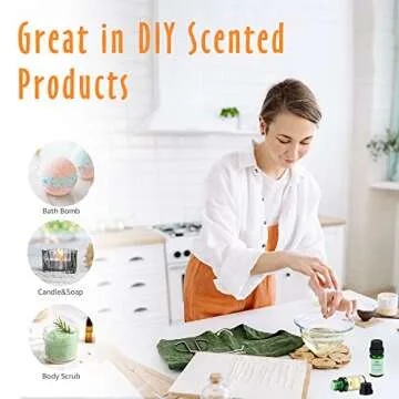 Summer Essential Oils for Diffusers for Home, MitFlor Fragrance Oil Set, Soap & Candle Making Scents, 6x10ml with Ocean, Midsummer Night, Pineapple and More, Aromatherapy Perfume Oil Gift Set