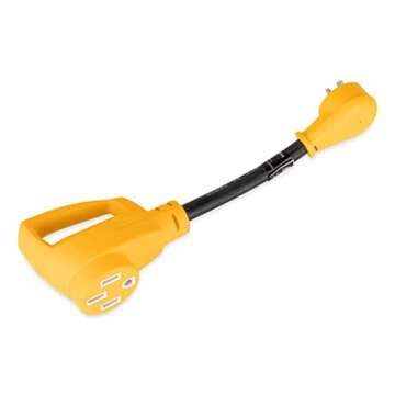 Camco 55170 12" Power Grip Dog Bone (15M/50F), Black