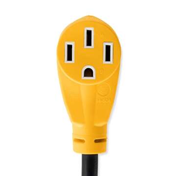 Camco 55170 12" Power Grip Dog Bone (15M/50F), Black