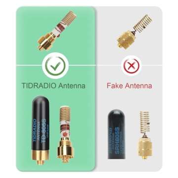 TIDRADIO TD-805S Enhanced VHF/UHF Short Antenna (2 Pack, 1.96inch) for Ham Radios