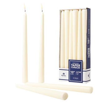 Elegant Royal Imports Taper Candles - Dripless & Smokeless