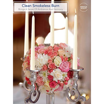 Elegant Royal Imports Taper Candles - Dripless & Smokeless