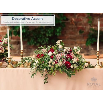 Elegant Royal Imports Taper Candles - Dripless & Smokeless