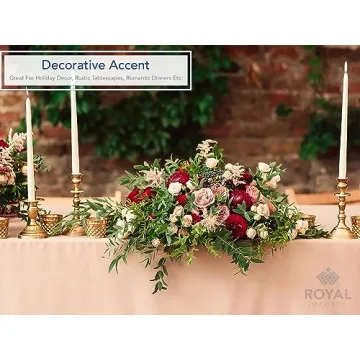 Elegant Royal Imports Taper Candles - Dripless & Smokeless