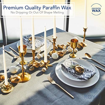 Elegant Royal Imports Taper Candles - Dripless & Smokeless