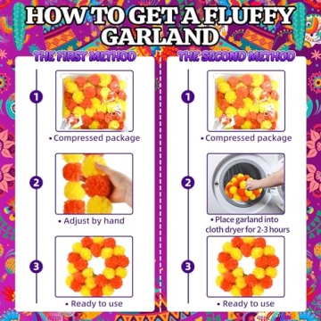 Marigold Garland 5 Feet Long for Weddings & Diwali