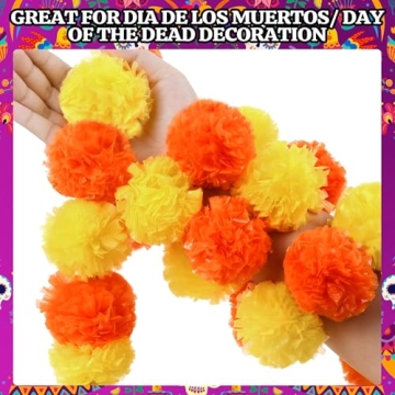 Marigold Garland 5 Feet Long for Weddings & Diwali