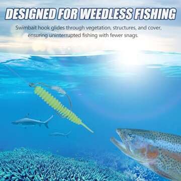 AGOOL Weighted Fishing Hooks - Twistlock & Weedless Design