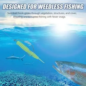 AGOOL Weighted Fishing Hooks - Twistlock & Weedless Design