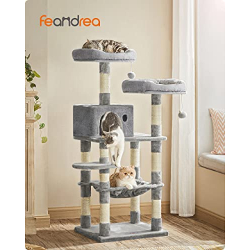 FEANDREA Cat Tree 56.3-Inch for Indoor Cats