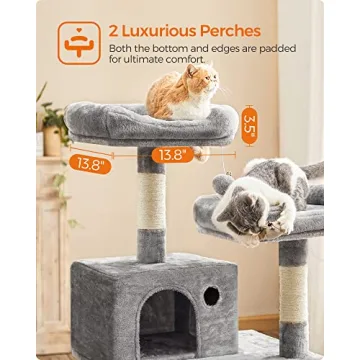FEANDREA Cat Tree 56.3-Inch for Indoor Cats