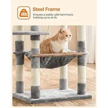 FEANDREA Cat Tree 56.3-Inch for Indoor Cats