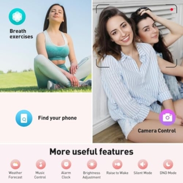 Hoowel Smart Watch with Alexa Control & Health Tracker