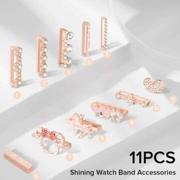 Chic Watch Band Charms for Apple Watch - Stylish Upgrade