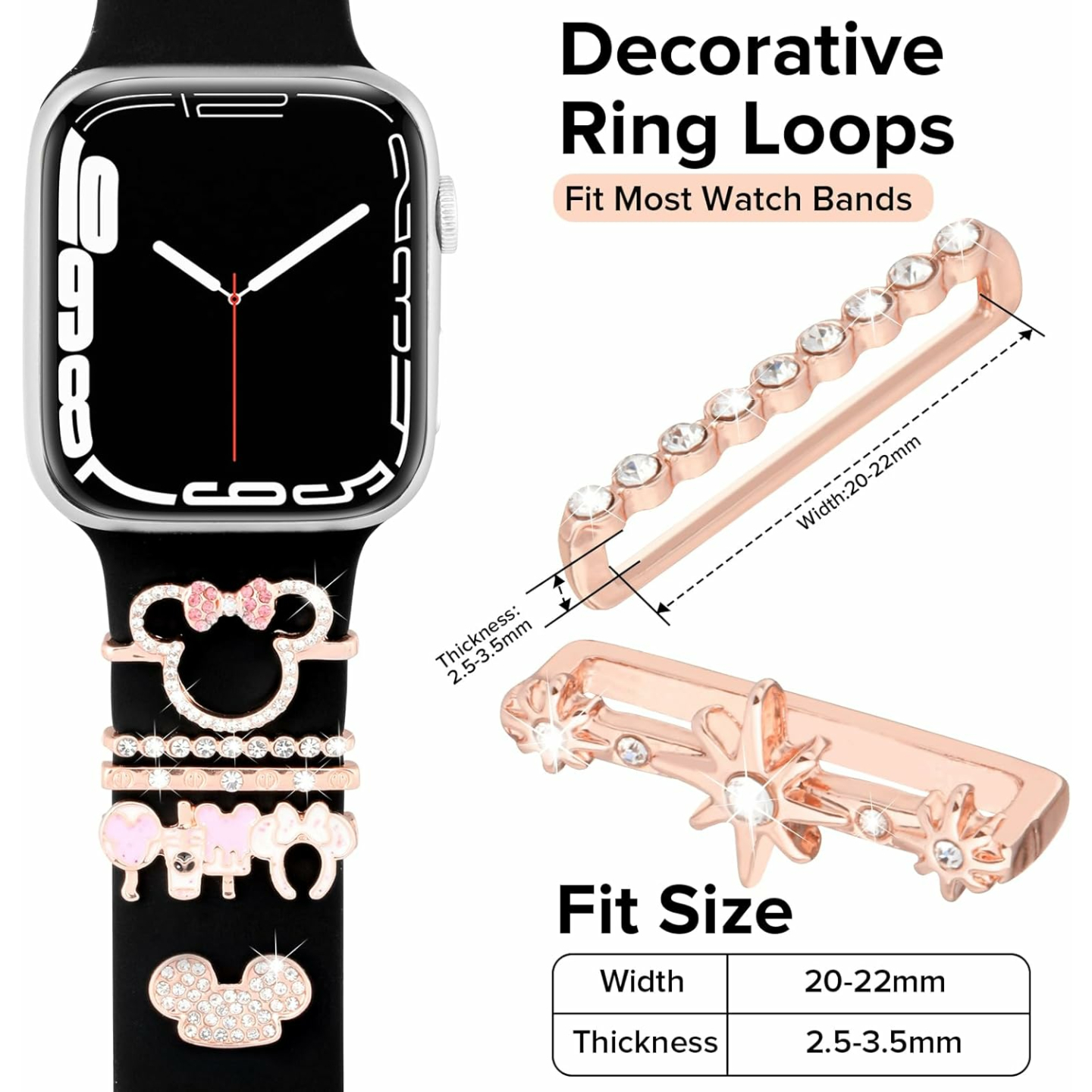 Chic Watch Band Charms for Apple Watch - Stylish Upgrade