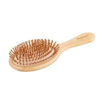 Regrowz Bamboo Paddle Hair Brush for Women & Men - Natural Wooden Brush to Detangle Hair & Reduce Ha...