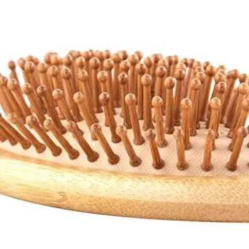Regrowz Bamboo Paddle Hair Brush for Women & Men - Natural Wooden Brush to Detangle Hair & Reduce Hair Breakage - Scalp Massage, Perfect Hair Care Tool