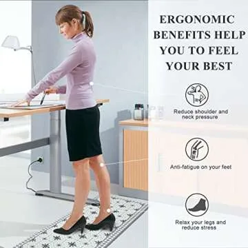 U'Artlines Anti Fatigue Kitchen Floor Mat - Ultra Comfort