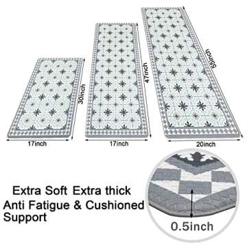 U'Artlines Anti Fatigue Kitchen Floor Mat - Ultra Comfort