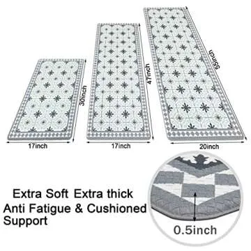 U'Artlines Anti Fatigue Kitchen Floor Mat - Ultra Comfort