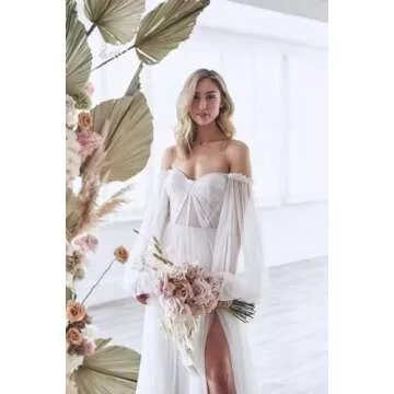 Elegant Lovsurp Tulle Strapless Prom Dress for Women