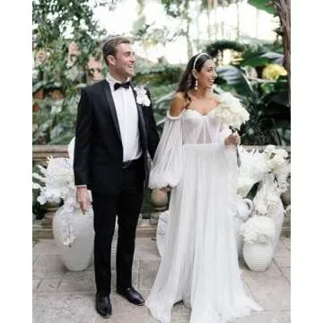 Elegant Lovsurp Tulle Strapless Prom Dress for Women