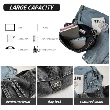 Stylish KANGDAWEI Denim Handbag for Stylish Women