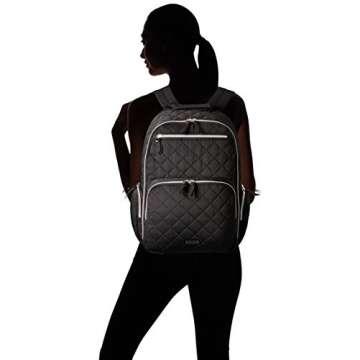 Vera Bradley Women's Performance Twill Commuter Backpack, Black, One Size