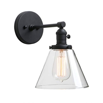 Phansthy Handmade Black Industrial Wall Sconce Light – Elegant Decorative Lighting Solution for An...