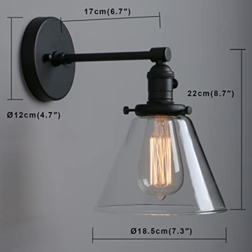 Handmade Phansthy Black Industrial Wall Sconce Light