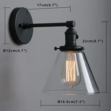 Handmade Phansthy Black Industrial Wall Sconce Light