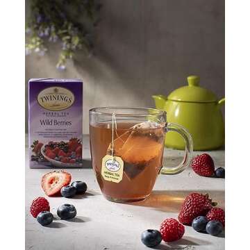 Twinings Wild Berries Tea - A Naturally Caffeine-Free Herbal Tea Bursting with Fresh & Uplifting Ber...