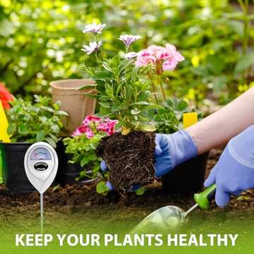 Saysurey 10 Pack Soil Moisture Meter Plant Water Meter for House Plants Soil Hygrometer Sensor Care Tester Test Kit Gardening, Farming Indoor or Outdoor Use, No Battery Required (White, Green)