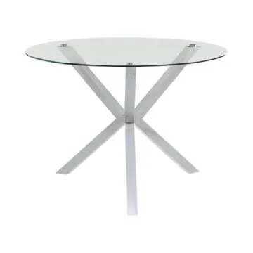 Coaster Vance Round Glass Dining Table - Modern & Durable