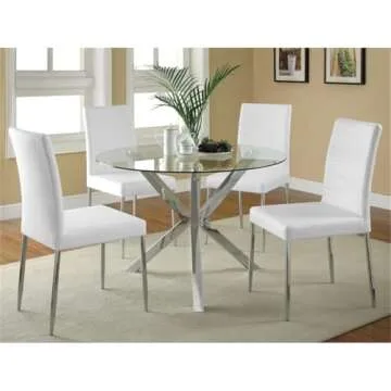 Coaster Vance Round Glass Dining Table - Modern & Durable