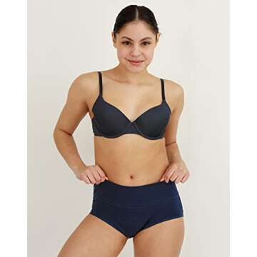 INNERSY Womens High Waisted Period Underwear Menstrual Leakproof Cotton Panties 3 Pack