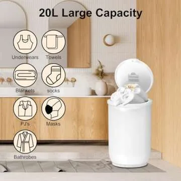 Trydow Ultra Large Capacity Towel Warmer Bucket, Rapid Heating with Timer, One-Button Control, Safety Lock, Perfect for Home and Spa