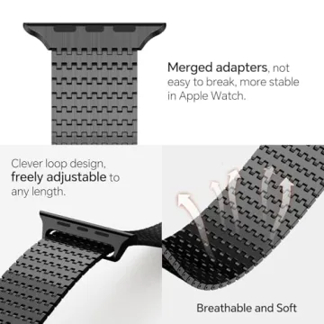 BEAEN Magnetic Mesh Loop Band for Apple Watches 46mm 45mm 44mm