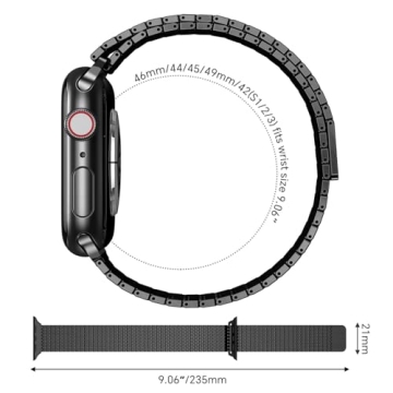 BEAEN Magnetic Mesh Loop Band for Apple Watches 46mm 45mm 44mm
