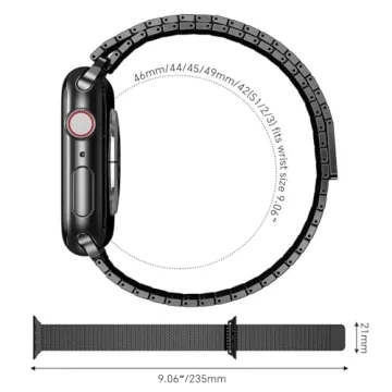 BEAEN Magnetic Mesh Loop Band for Apple Watches 46mm 45mm 44mm